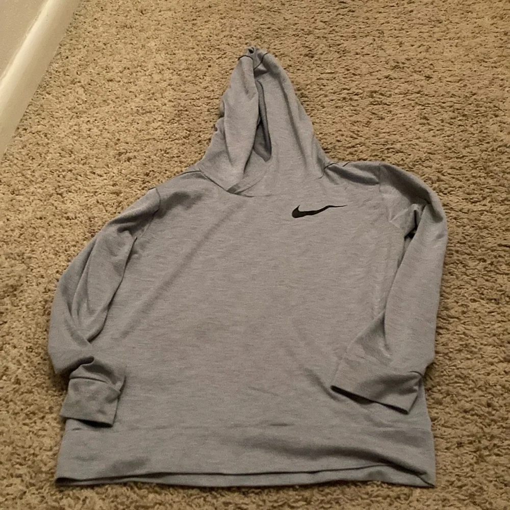 Nike Light Gray Pullover Hoodie kids